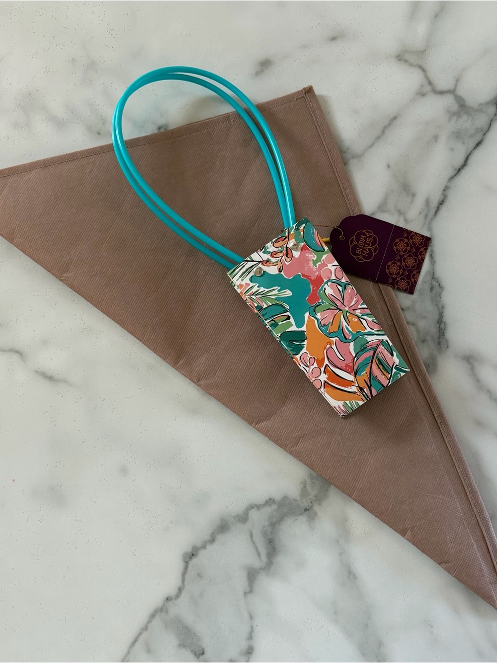 Trader Joes Reusable Flower Bag & Vase Gift Bag